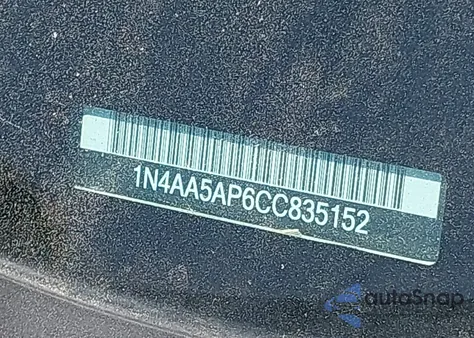 2012 Nissan Maxima 3.5 Sv z USA, uszkodzony, nr VIN 1N4AA5AP6CC835152